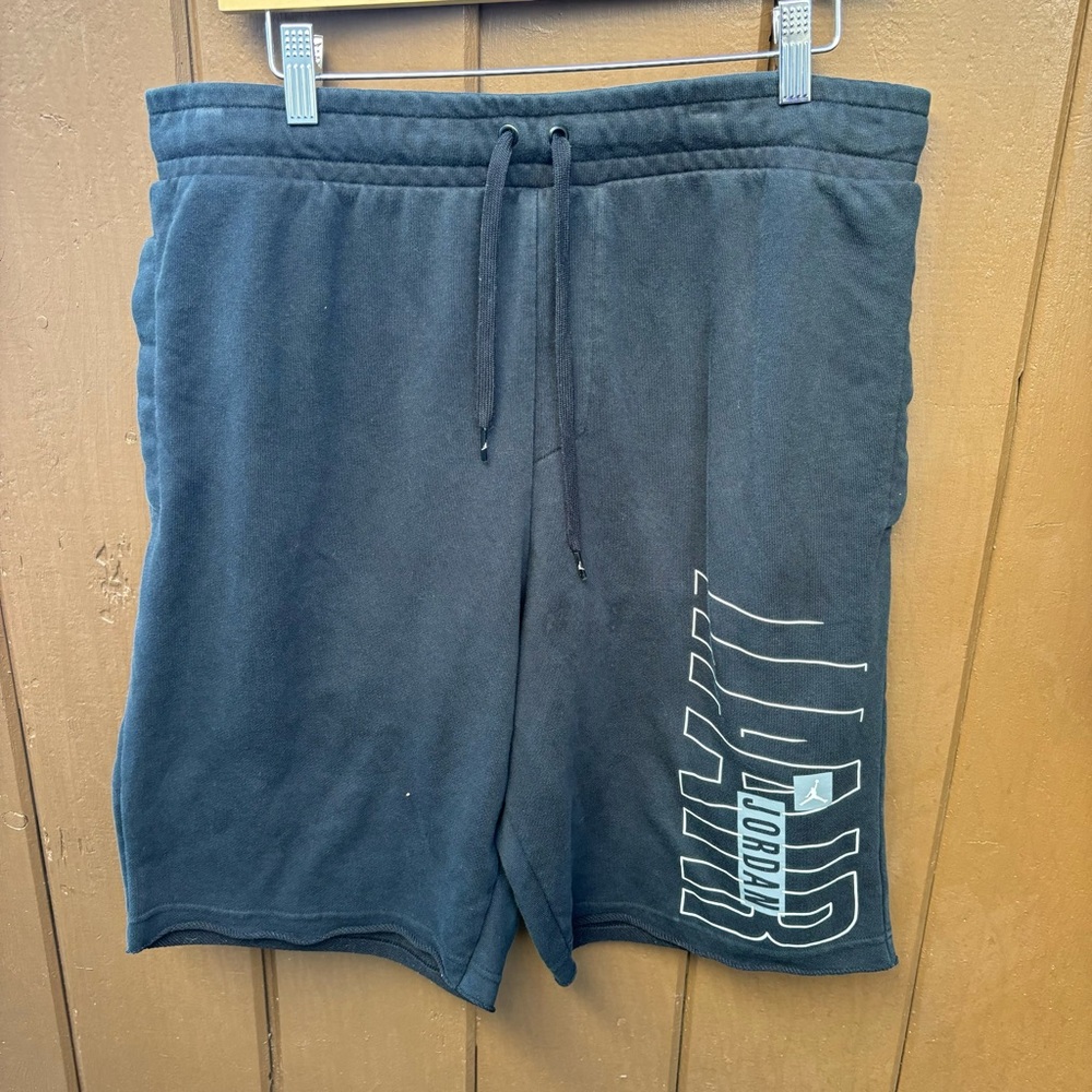Air Jordan Sweat Shorts Mens XL Black Knit Cotton Jumpman Sportswear Drawstring